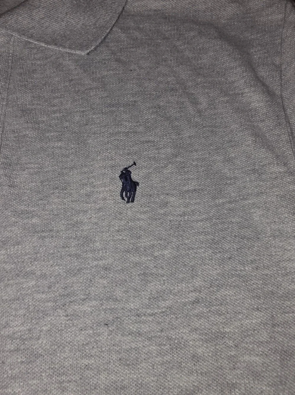 Ralph Lauren Light Gray Polo with Navy Pony
